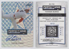 2016 Leaf Perfect Game All-American Classic Etch Blue Star /12 Tanner Burns Auto