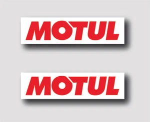 2X MOTUL WHITE OIL DECAL STICKER US MADE TRUCK VEHICLE CAR WINDOW - Picture 1 of 1