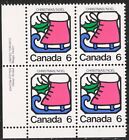 CANADA #625 6&#162; Christmas - Ice Skate LL Plate Block MNH