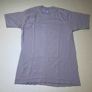 Vintage DPSC by BVD Single Stitch T-Shirt unbedruckt braun Large Baumwolle USA 80er 90er - Bild 1 von 6