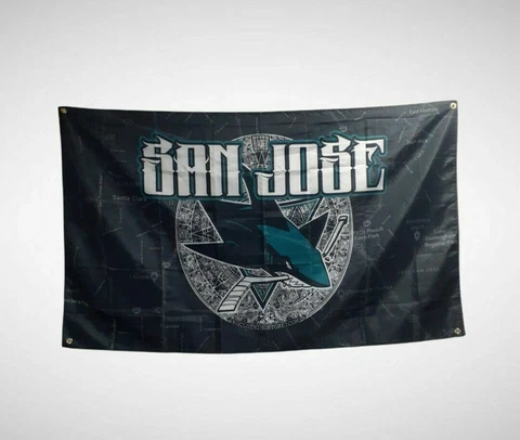 San Jose Sharks Flag 3x5ft Banner Polyester Ice Hockey Stanley Cup sharks010 Cover
