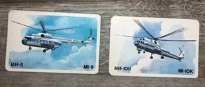 1986 UdSSR MI-10k MI-8 Aeroflot Soviet Airlines vintage old paper pocket calendar - Bild 1 von 6