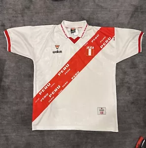 MAGLIA CALCIO VINTAGE PERÙ FUTBOL SHIRT FOOTBALL WALON PERUVIAN FPF XL - Foto 1 di 12