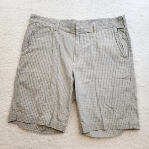 Vintage Bills Khakis Micro Plaid Retro Casual 34 Blue Green 100% Cotton Grandpa - Picture 1 of 10