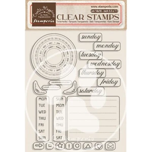 Stamperia CLEAR STAMP - CHRISTMAS PLUS - 14cm x 18cm - WEEKLY PLANNER - Bild 1 von 1