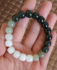 Certificado Verdadero Hetian Jade Brazaletes Verde Blanco Jade Joyería Fina - Imagen 1 de 12