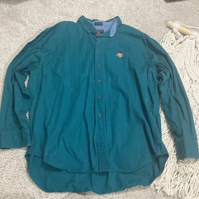 Chaps Ralph Lauren Men’s Button Down Shirt Dark Teal Size XL - Image 1 of 4