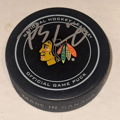 PATRICK SHARP Signed Chicago BLACKHAWKS Official GAME Puck Beckett BAS - Image 1 of 3