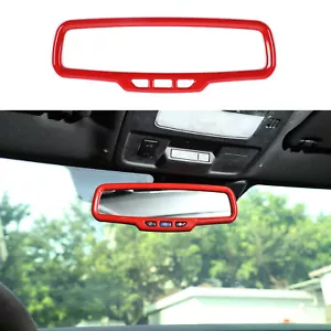 Cubierta de anillo de ajuste de espejo retrovisor interior para Chevrolet Camaro 10-15 rojo accesorios - Imagen 1 de 12