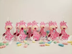 Biberones de jirafa baby shower es una niña juego favores premios safari animales de la selva - Imagen 1 de 11