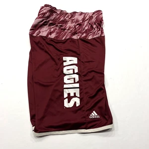 Texas A&M Shorts YOUTH BOYS Large (14/16) x 10" Maroon Adidas Amped Basketball - Picture 1 of 11
