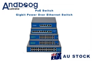 POE Switch 8/16/24 port 10/100Mbps and 2 port Gigbit Uplink for POE IP Camera - Picture 1 of 9