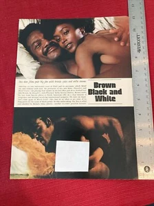 NFL Jim Brown Brenda Sykes Stella Stevens 3 páginas 1972 artículo impreso - Imagen 1 de 3