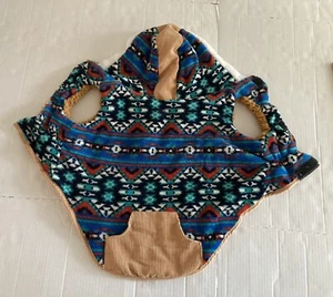Vibrant Life Hooded Fleece Dog Coat Jacket Tribal Print Sz Med 20-50 lbs - Picture 1 of 12