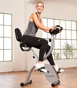 Folding Exercise Bike, Magnetic Upright Bicycle, Heart Rate, Speed 330Lb Support - Picture 1 of 13