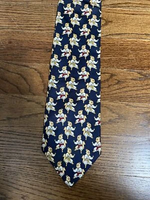 Corbata de seda Brooks Brothers Makers corbata ardillas karate RARA Foto 1 de 4