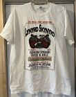 Lynyrd Skynyrd and Jim Beam Bourbon Mens T-shirt White - Large Southern Rock