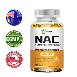 NAC N-Acetyl Cysteine 600mg 120 Capsules |Glutathione|Antioxidant|Liver Function - Foto 1 di 10