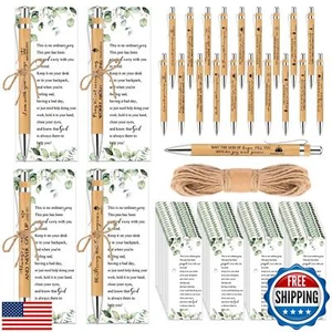 Tenceur 150 Sets Bible Gifts Bulk, Easter Christian Bamboo Pen and Inspiratio - Picture 1 of 5