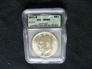 1971-S EISENHOWER SILVER DOLLAR ICG MS66 - Picture 1 of 2