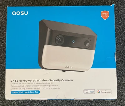 NEW AOSU Solar Wall Light Camera, 3K Wireless Security Camera with AI Detection - Image 1 of 3