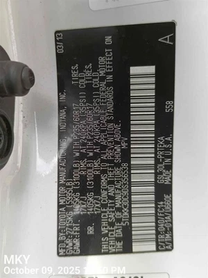 GRY LEFT REAR DOOR TRIM PANEL 6769008220B0 2016 TOYOTA SIENNA Foto 1 de 4