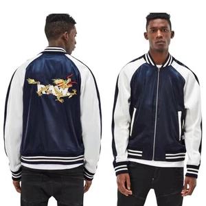 G-Star Raw Women’s Batt Tour Bomber Satin Dragon Navy Varsity Large GStar Shiny - Picture 1 of 12
