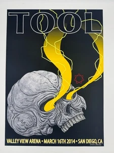 Tool Concert Poster - San Diego, CA, March 16th, 2014 - Adam Jones Art 18” x 25” - Picture 1 of 17