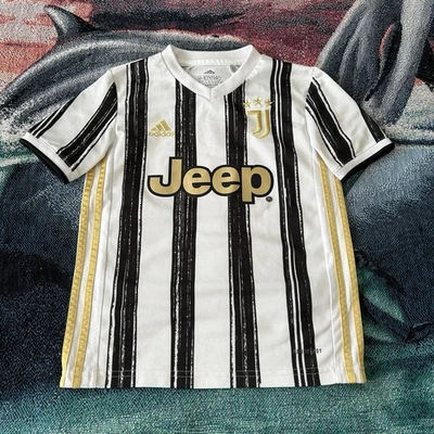Adidas Juventus Youth Soccer Home Jersey Jeep Size Youth 9-10 Years - Image 1 of 4