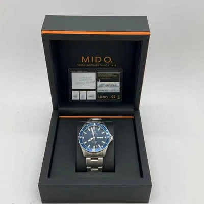 Juego completo de reloj para hombre Mido Ocean Star M026.430.11.041 automático 42,5 mm esfera azul 2023 Foto 1 de 4