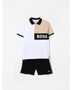 Boss Boys Polo Shirt and Shorts Set Kids White - Picture 1 of 12