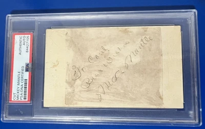Mickey Mantle autógrafo certificado PSA/ADN firma antigua "Straight Ms" Foto 1 de 3