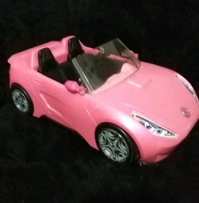 Mattel ~Barbie Doll Glam Pink Glitter Convertible 2-Seater With Seatbelts Foto 1 de 4