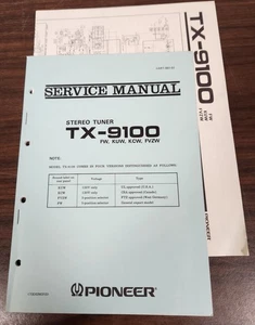 Pioneer TX-9100 Tuner Service Manual - Original - Bild 1 von 2