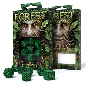 Juego De Dados De Selva Verde Y Negra Para Juegos De Rol Q-Workshop NUEVO - Imagen 1 de 2