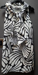 Vestido Lesley Evers Elise para mujer con corbata frontal adjunta en plumas negras talla S nuevo con etiquetas - Imagen 1 de 18