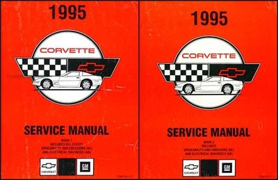 Juego manual de taller original 1995 Corvette y ZR1 ZR-1 libros de servicio de reparación Foto 1 de 2