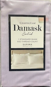 Charter Club Damask 550 Thread Count 100% Supima Cotton Pillow Sham - STANDARD - Picture 1 of 3