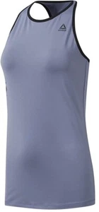 New Reebok Les Mills Sleeveless Vest Tank Top - Blue - Ladies Womens Gym Fitness - Picture 1 of 3