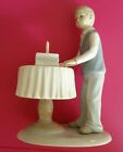 The Leonardo Company Porcelain Birthday Boy And Cake Figurine Pastel Colors