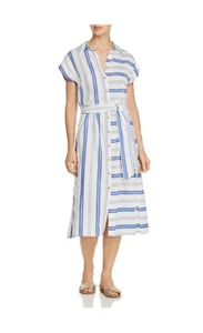 Womens Swim Cover Up Midi Dress Navy White Striped Size XS RED CARTER $118 - NWT - Picture 1 of 1