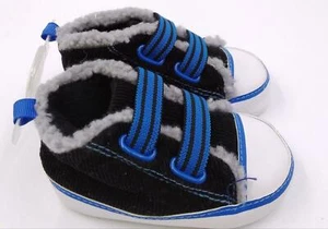 Stepping Stones Infant Baby Boys Blue Slip On Booties Sneakers Shoes Sz 3/6-9 Mo - Picture 1 of 9