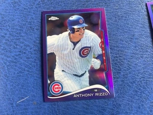 TOPPS CHROME PURPLE REFRACTOR BASEBALL 2014 CHICAGO CUBS RIZZO 58 MINT - Picture 1 of 2