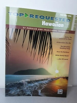 Top Requested Hawaiian Sheet Music Piano/Vocal/Guitar Music Book - New     (BR2) - Image 1 of 4