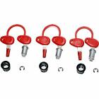 Set Locks 3 Pieces For Trunk & Suitcases GIVI all Types Z228 Key Red Z228