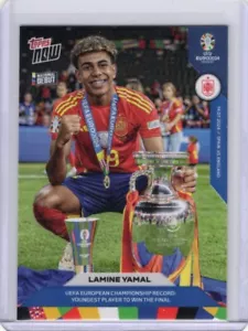 2024 Topps Now #66 UEFA Euro Lamine Yamal Spain Euro Scorer ROOKIE - Picture 1 of 2
