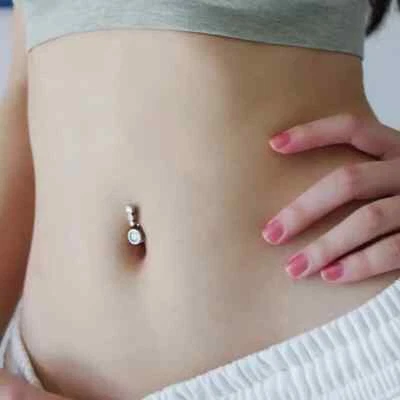 Круглое женское кольцо для живота с лабораторным бриллиантом 1,47 карата покрытие белым золотом 14 карат серебро - Изображение 1 из 4