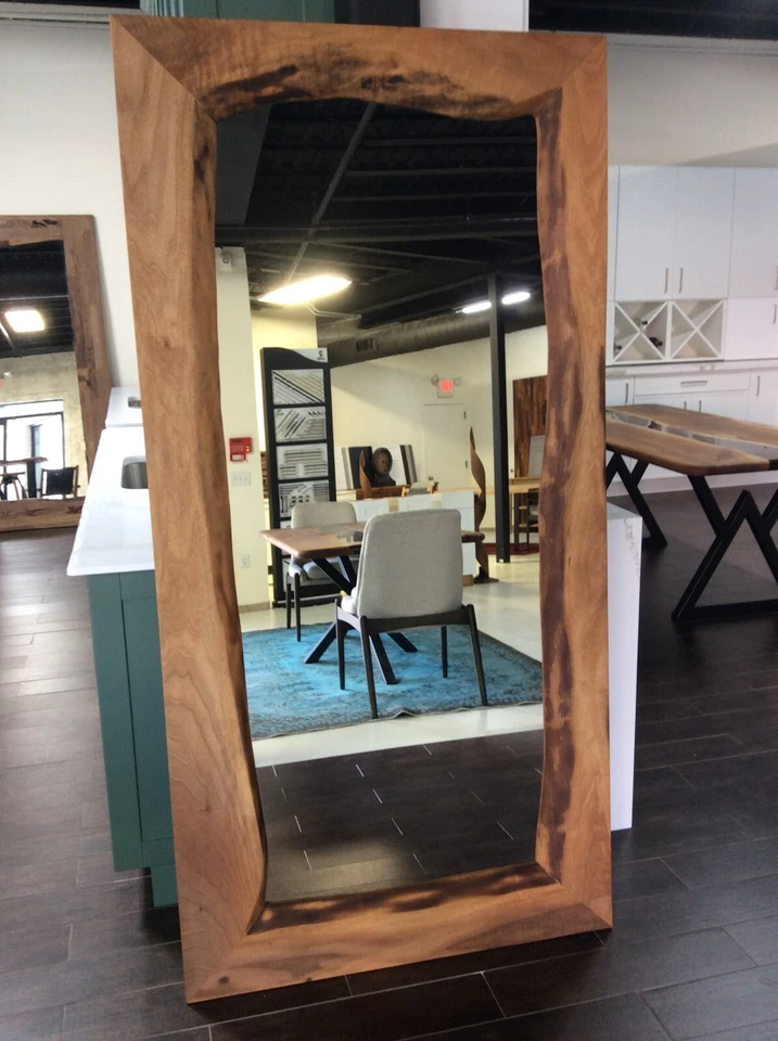 Full Length Large Wooden Mirror 39''x79'' - Image 1 of 1