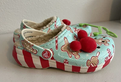 Disney Parks 2022 Christmas Crocs Mickey Gingerbread Crocs NWT Kids SIZE C12 - Image 1 of 4