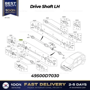 ⭐Genuine⭐ Drive Shaft LH 49500D7030 for Hyundai Tucson Kia Sportage - Picture 1 of 1